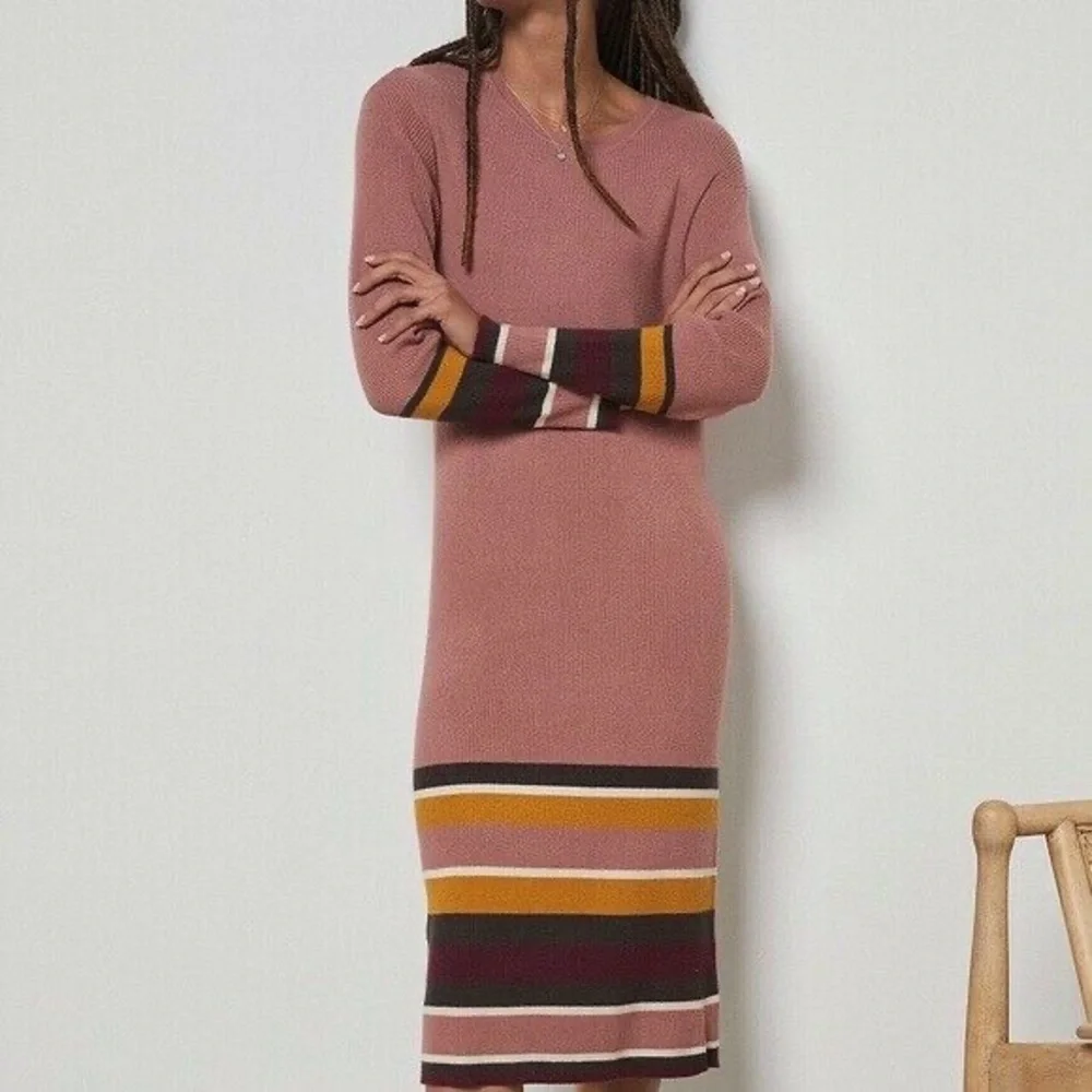 ANTHROPOLOGIE Sweater Dress Striped Maeve Free People Knit Colorblock Pilcro